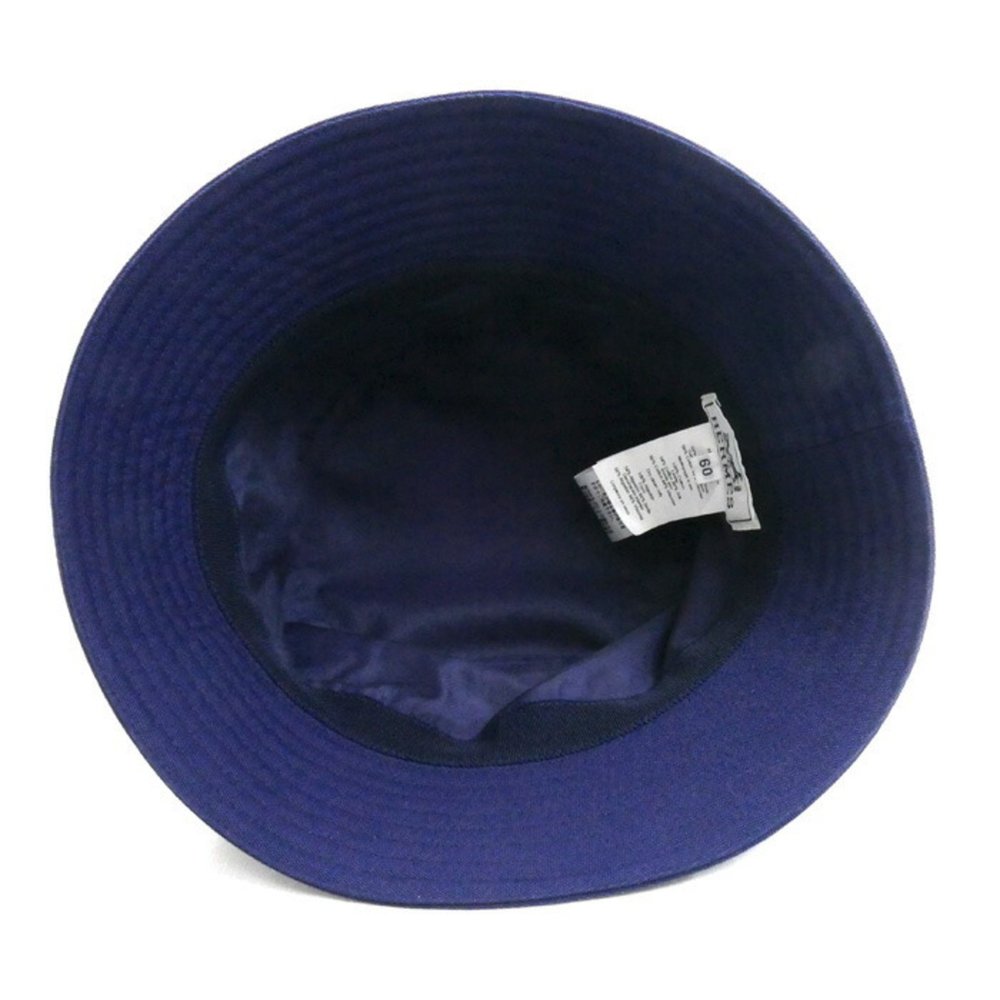 HERMES Jean Sunshine Hat Navy Size 60 Men's - Picture 5 of 6